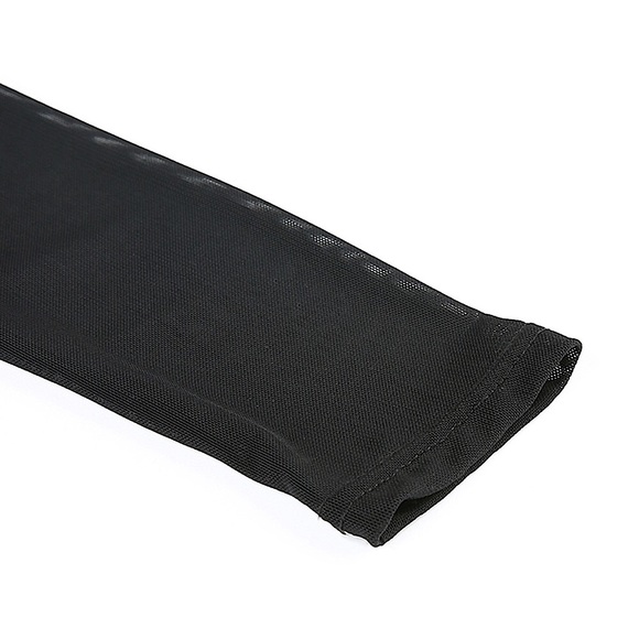 Black mesh metal buckle long sleeve crop top - Picture 16 of 16